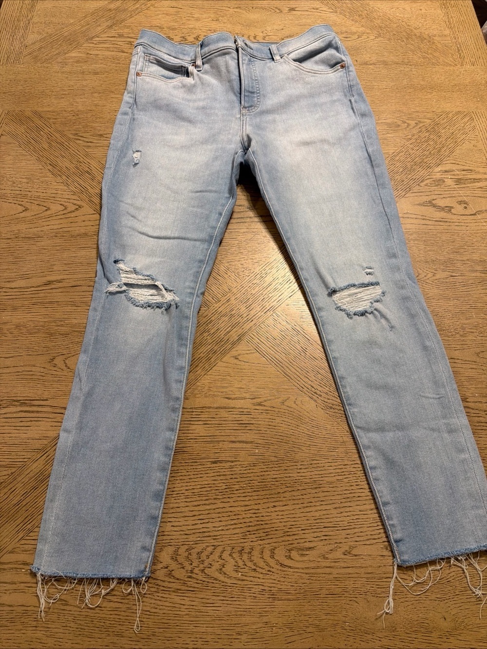 Express Women's Ankle Legging Mid Rise Stretch Dark Blue Denim Jeans Size 12/R